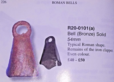 Ancient ROMAN BELL 100 AD pendant good patina old noise tool artifact antique G