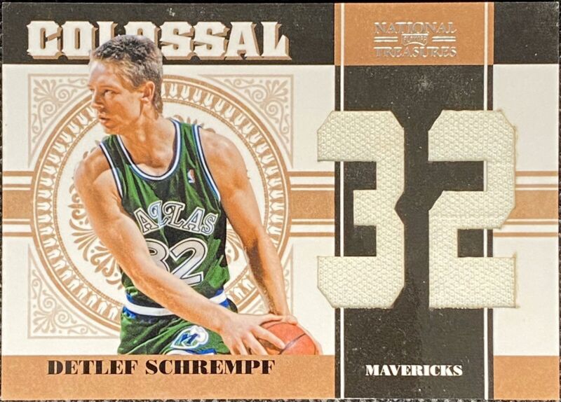 2010-11 National Treasures Detlef Schrempf Colossal Jersey Number /99 Mavs #37