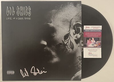 LIL SKIES SIGNED LIFE OF A DARK ROSE VINYL LP ALBUM RED ROSES w/JSA COA!