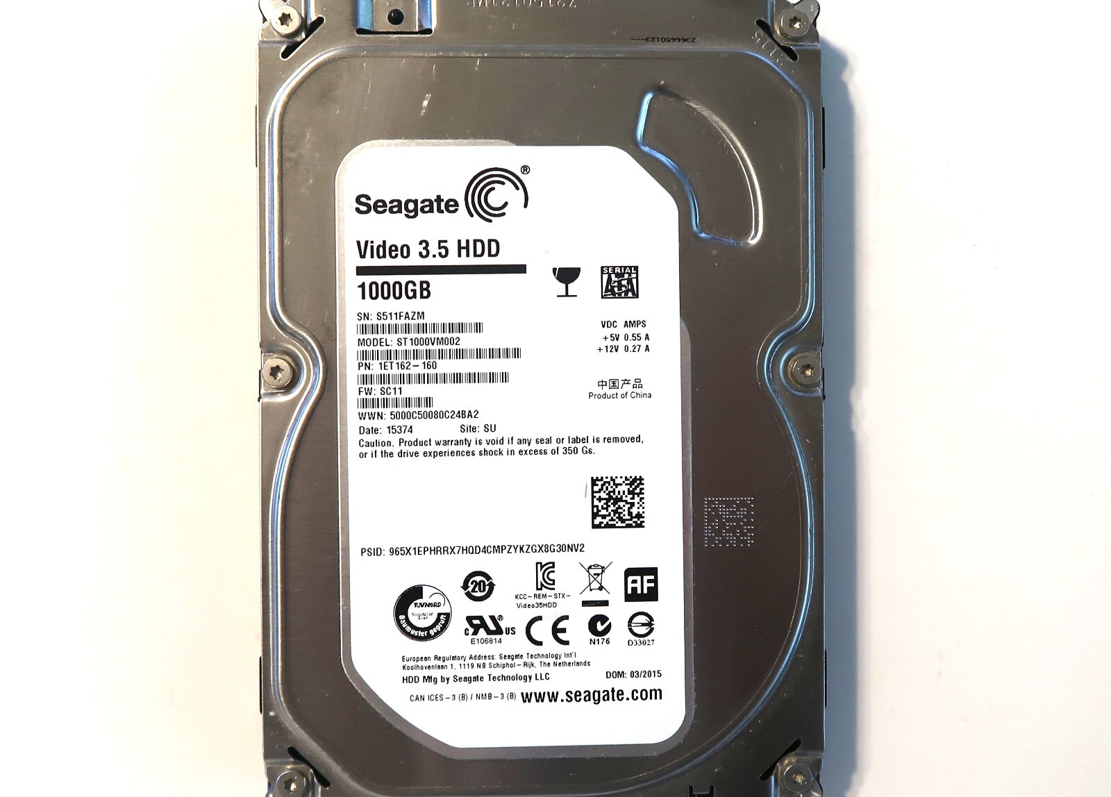 Seagate ST1000VM002 1ET162-160 SC11 SU China (S511) 1000gb