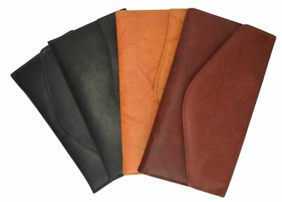 Womens Clutch Real Leather Ladies Black Wallet Checkbook Card ID Pen Bill Holder