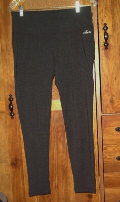 SPALDING Women's Dark Gray Activewear Workout Casual Leggings Size Large