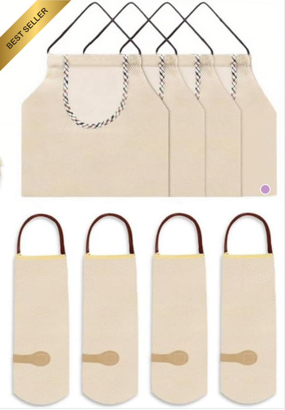 Mesh Garlic Potatoes Net Bags, 8Pcs Breathable Wall Hanging Onion Garlic Potatoe