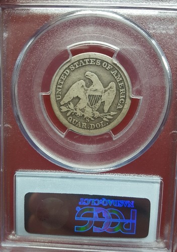 1861-S Seated Liberty Quarter, PCGS VG 8, Rare San Francisco Date