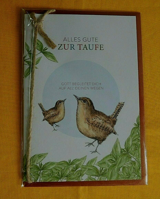 ... Zur Taufe Klappkarten Baby GlÃ¼Ckwunschkarte VÃ¶Gel  Gott Begleitet Dich Auf A