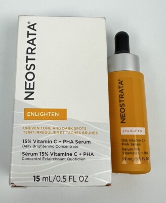 Neostrata Enlighten 15% Vitamin C Brightening PHA Serum 0.5 FL OZ - NIB