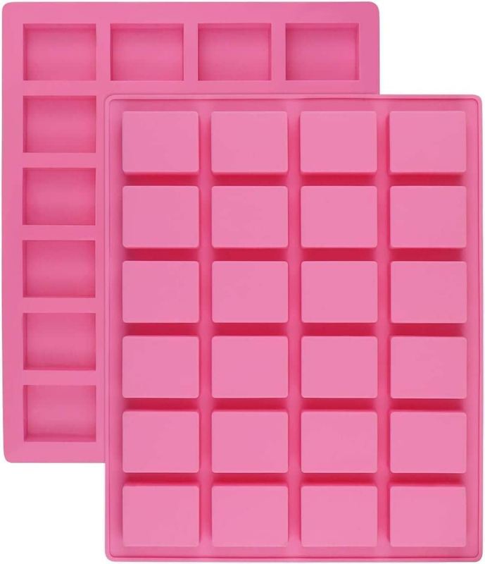 2 PCS 24-Cavity Rectangle Caramel Candy Silicone Molds,Chocolate Truffles Mold,W