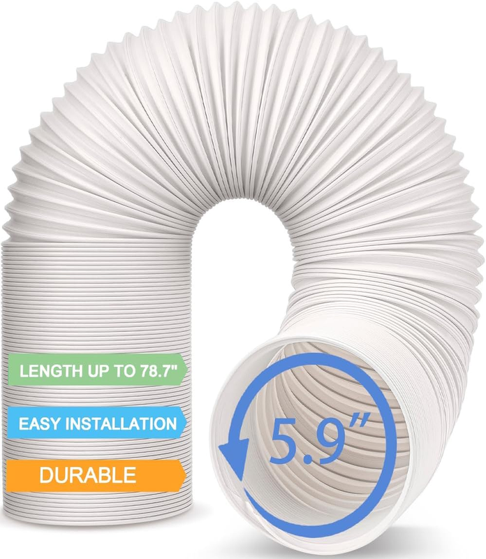 Air Conditioner Hose, Portable Exhaust Vent Hose with 5.9 Inch （6”） Diameter, Co