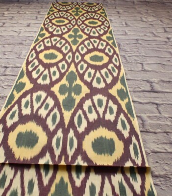 3 m Uzbek cotton handmade Ikat fabric/Ethnic cloth for crafting,upholstery,decor