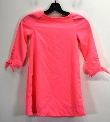 GB Pink Girls Jewel Neck 3/4 Tie Up Sleeves Keyhole Back Casual Tunic Top S