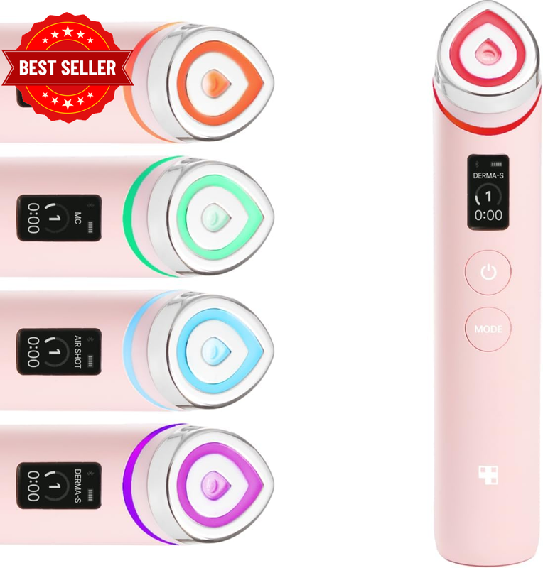 AGE-R Booster Pro | 6-In-1 Real Glass Glow Beauty Massager | for Clear, Radiant,