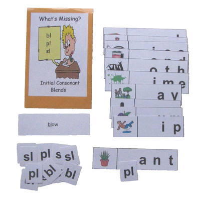 Teacher Made Literacy Center Learning Resource Game Blends bl, pl & sl