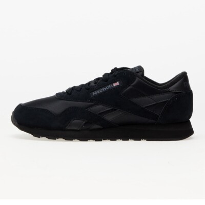 Reebok Classic Nylon Men s Sneaker Running Shoe Athletic Black Trainers #377