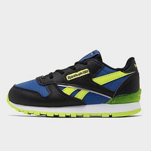 Школьные кроссовки Reebok Classic Leather Step N Flash для новорожденных, синие кроссовки #594
