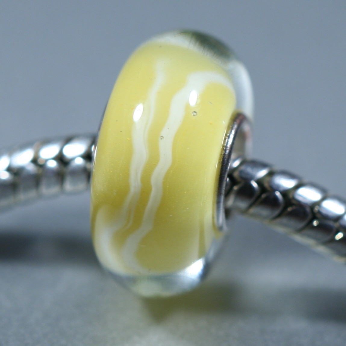 Single Core European Murano Lampwork Style Glass Bead-