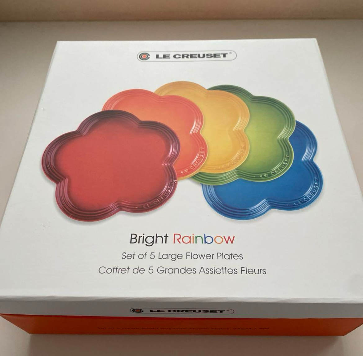 Le Creuset Flower Plate Dish Rainbow 5 Color Set Japan