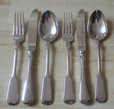 WMF  - Spaten -  Cromargan - Menuebesteck - 2 Pers. / 6 tlg. -