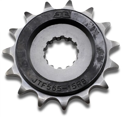 Front Steel Countershaft Sprocket w/ Rubber Damper - 15 Tooth 520 JT JTF565.15RB