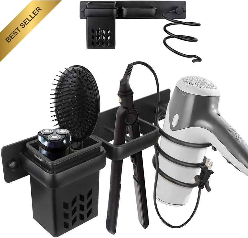 Hair Dryer Holder Wall Mounted, Blow Dryer Rack Holder, Bathroom Bedroom Hair St