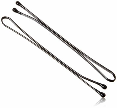 Kleravitex 2.75'' Jumbo Bobby Hair Pins Black Tipped Flat - 100 pieces per Tub