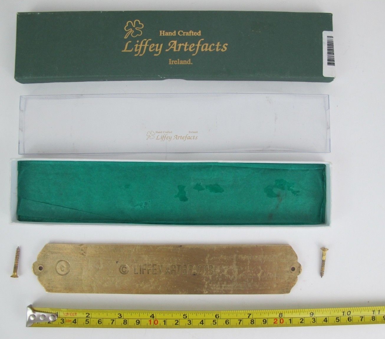 CÉAD MÍLE FÁILTE Door Handle Panel Welcome Brass Ireland Handcrafted