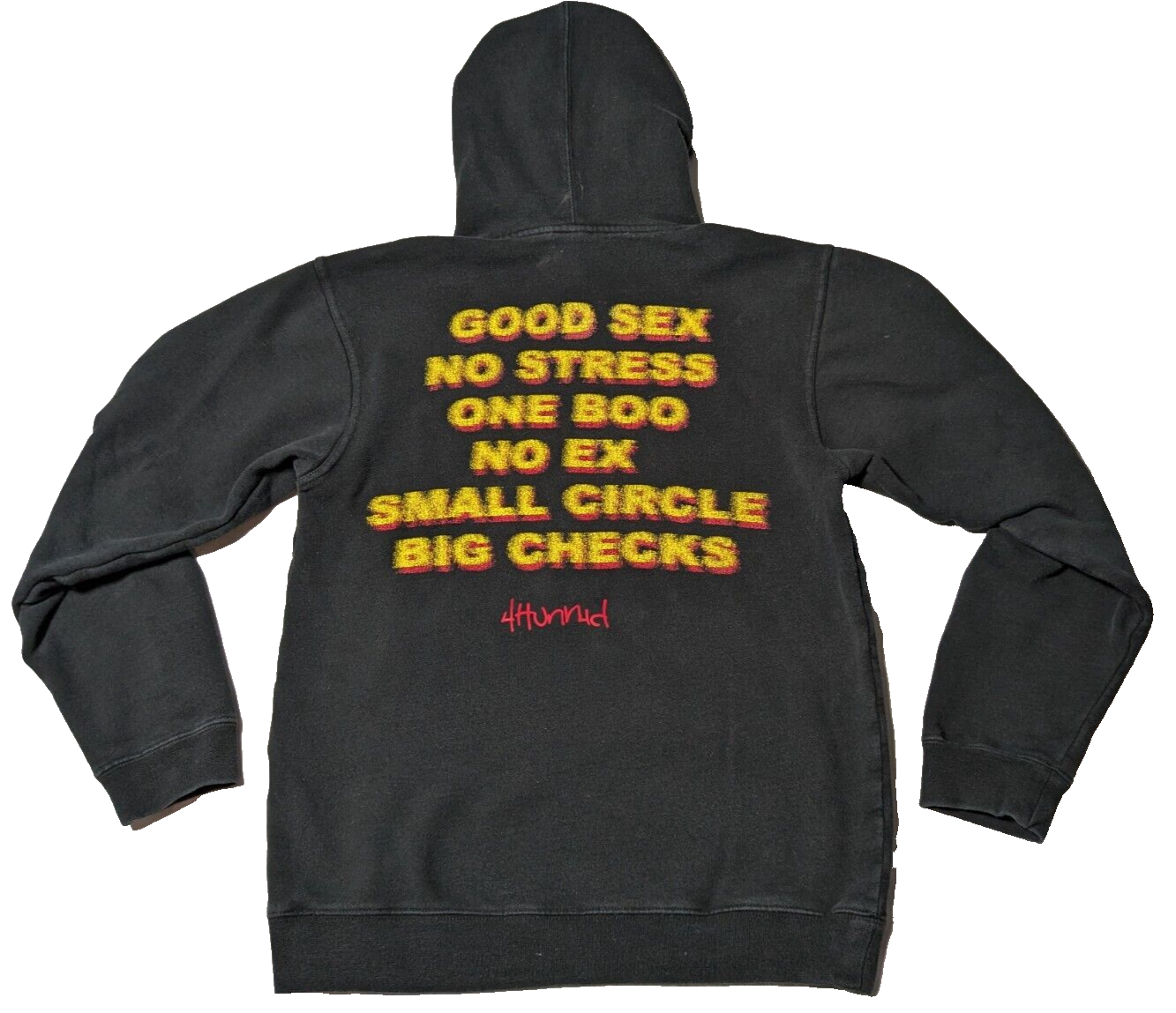 4HUNNID GOOD SEX NO STRESS Men Small Black Cotton Double