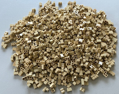 LEGO TAN BRICK BRICKS 1X2 MIXED LOT (200) PARTS TECHNIC MODIFIED CASTLE