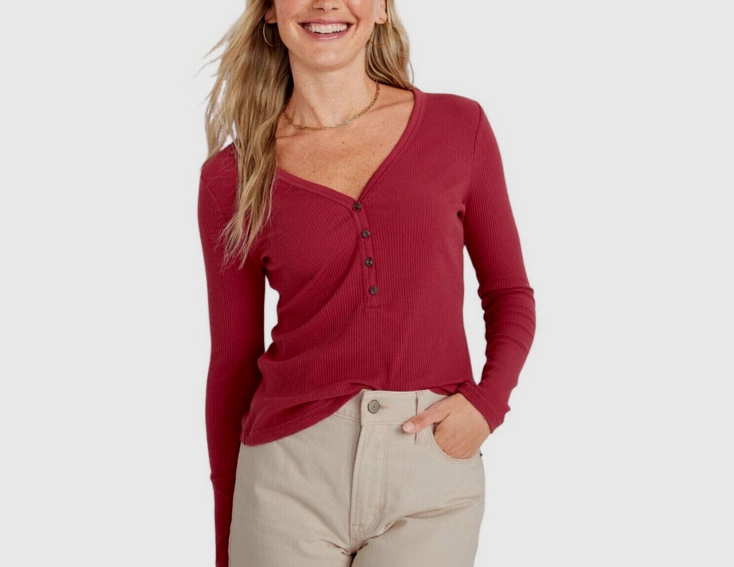 

ЖЕНСКАЯ ФУТБОЛКА OLD TENLEY СЛИВОВОГО ВИНА HENLEY ТРИКОТАЖНОЙ РЕБКОЙ L/S ТОПОМ XXL 18 20 PLUS, Plum wine eggplant
