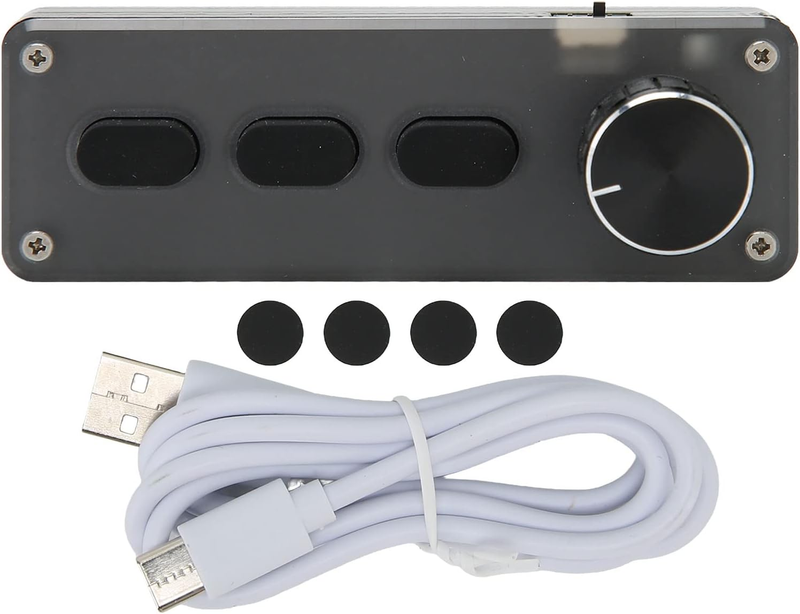 USB Mini 3 Keys Keypad, Wired USB Bluetooth DIY Programmable Keyboard, One Hande