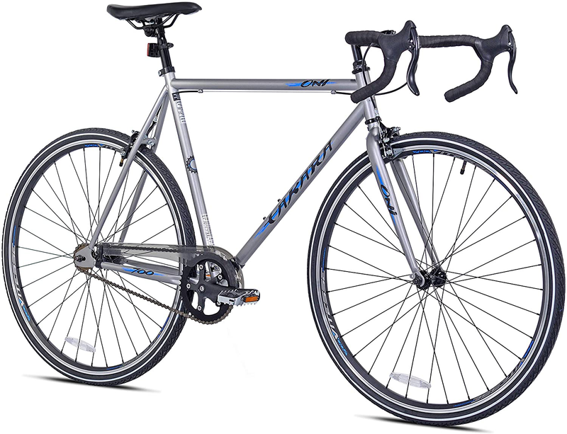 Oni Single Speed Drop Bar Fixie Road Bike, 700C, Large, Silv