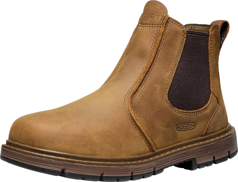 KEEN Utility Men's San Jose Chelsea Soft Toe 90 Degree Heel Pull On Work Boots