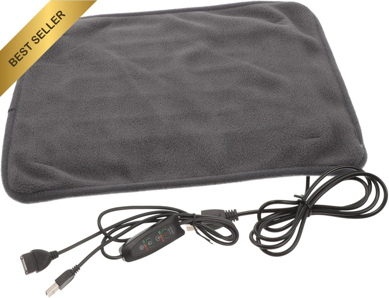 Pet Heated Cushion and USB Heating Pad Temperature Control, Deep Gray Electric I