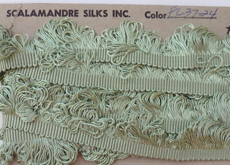 ~Finest 5.5+ Yards SCALAMANDRE Celadon GREEN Silk Passementerie Loop TRIM FL3724