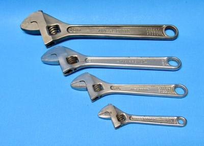Vintage PROTO 710, 708,  706,  704 - 10'' 8'' 6'' 4'' Adjustable Wrench USA Tool