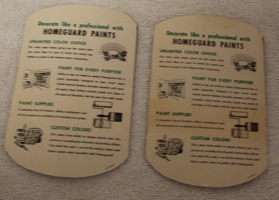 2 VINTAGE GAMBLES HOME GUARD PAINT SEWING NEEDLES CARDS ADVERTISING GUC