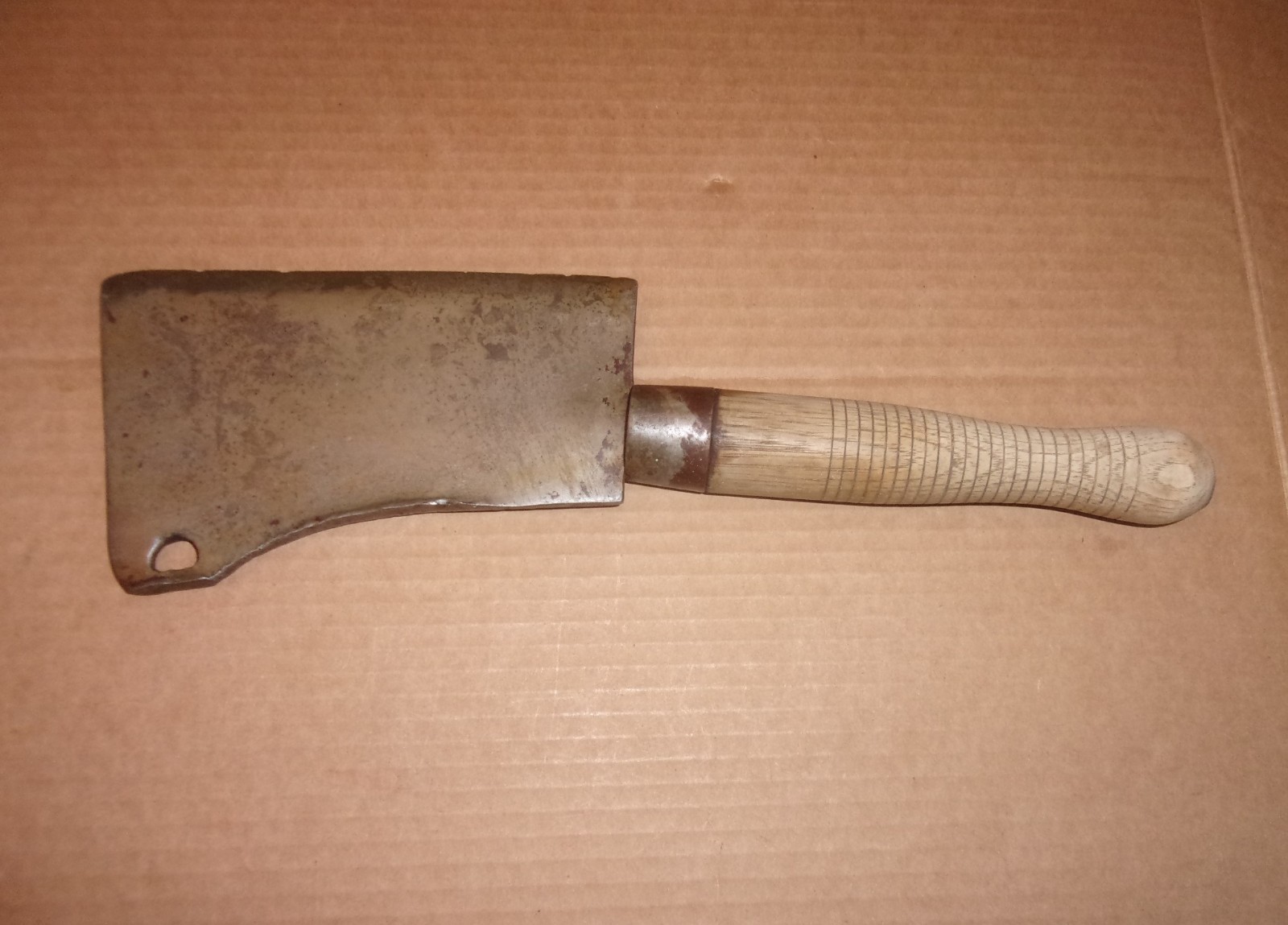 Vintage Ajax Meat Cleaver  - Antique Butcher Knife Hog Splitter - 2 /12 Lbs