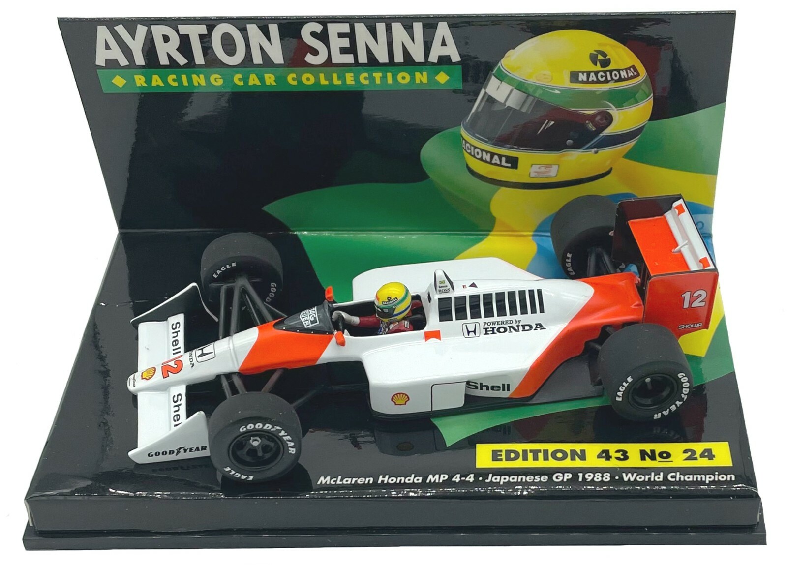 No375 ミニカー1/12 McLaren MP AYRTON SENNA No375 Minicar 1
