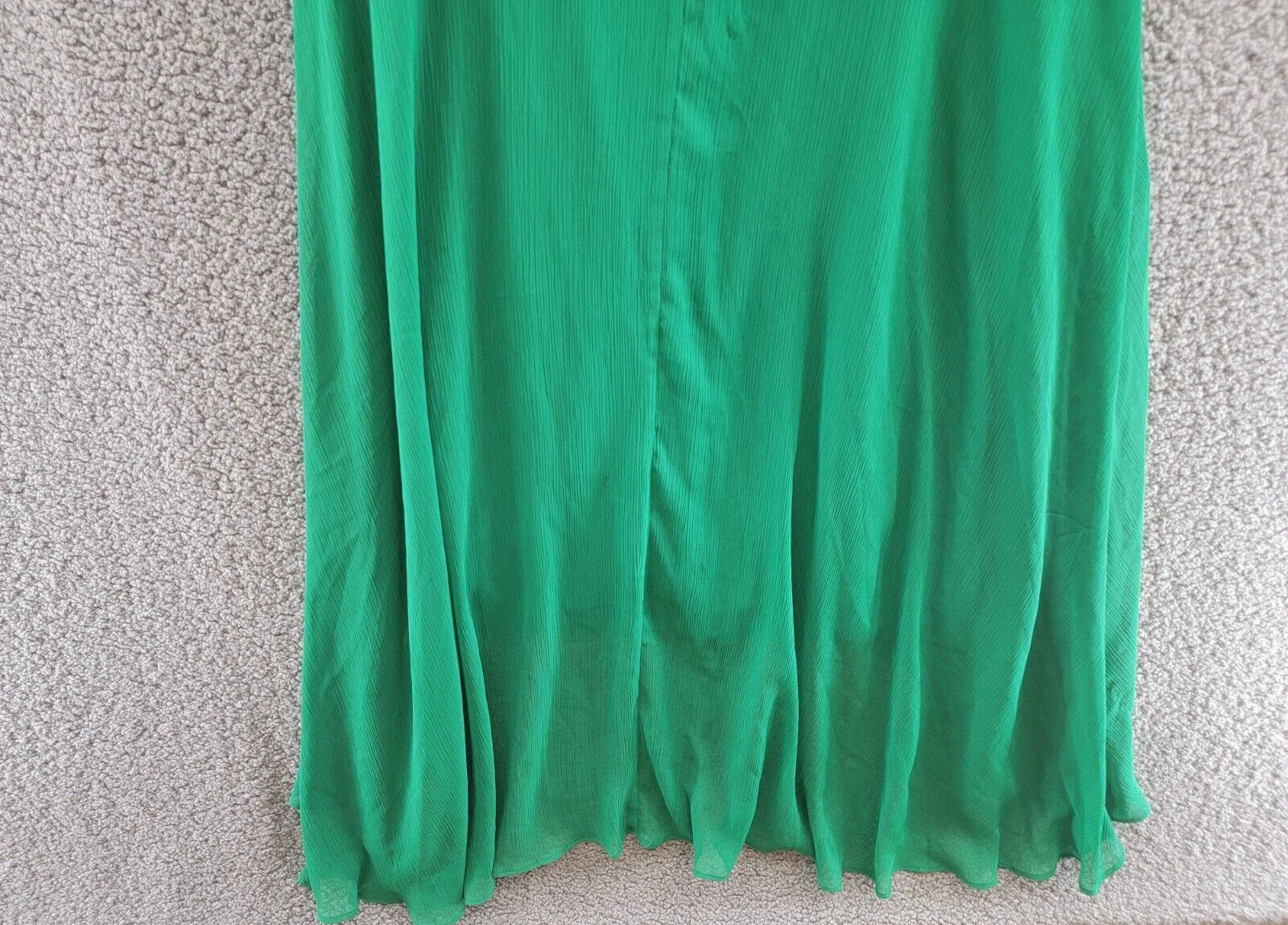 Calvin Klein A-Line Midi Dress Women's 4 Green V-Neckline Button Zip Closure~ - Picture 10 of 16