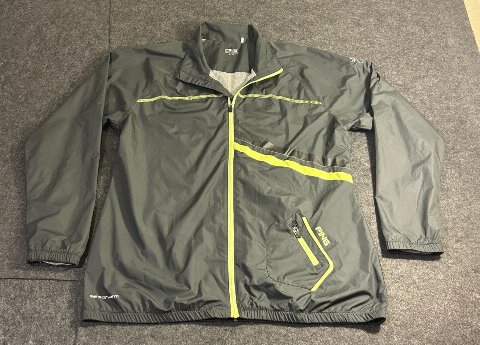 PING ゴルフ　ライトジャケット Ping Lightweight Golf Jacket Full Zip Sensorwarm Bright