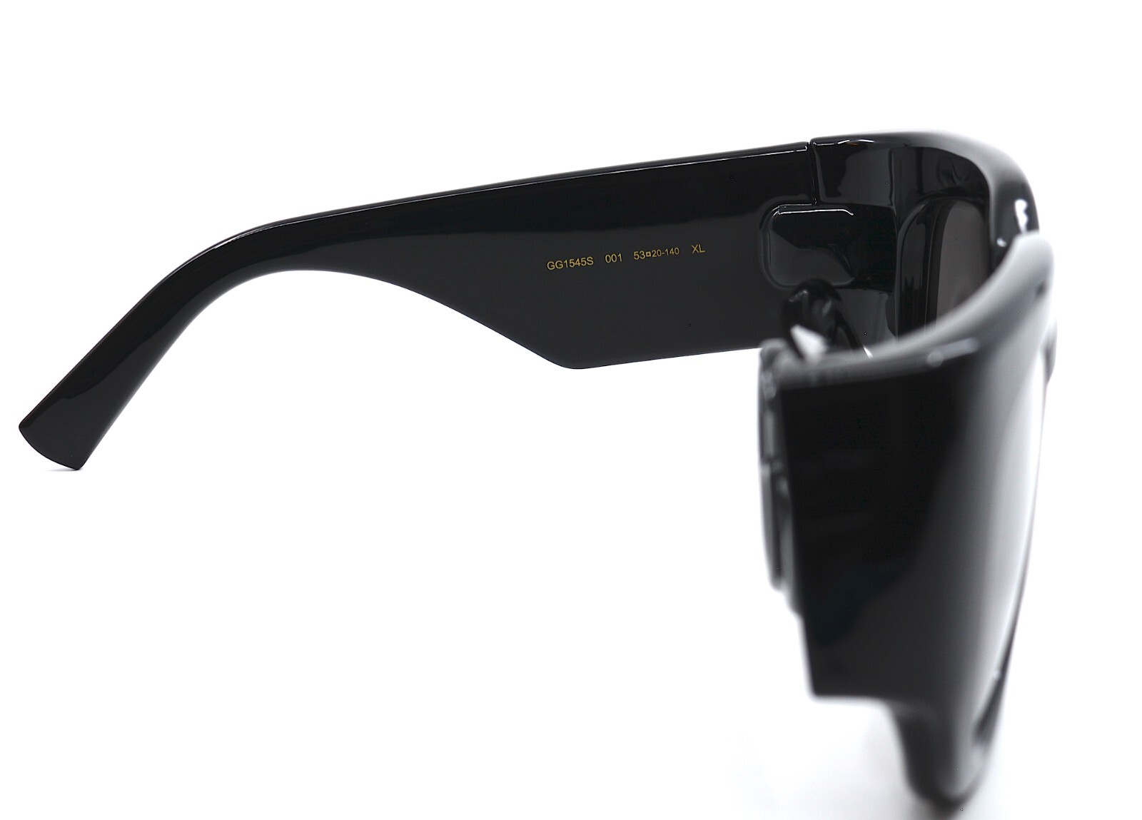 Pre-owned Gucci Gg1545s 001 Black Grey Authentic Sunglasses 53-20 In Gray
