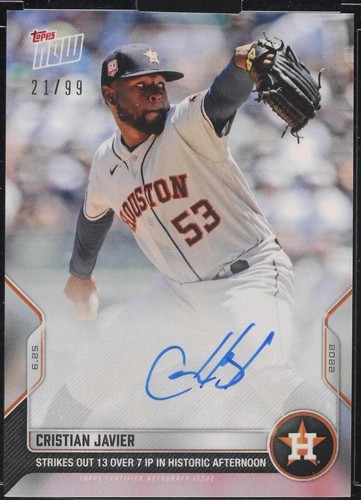 2022 Topps Now - Cristian Javier #408A