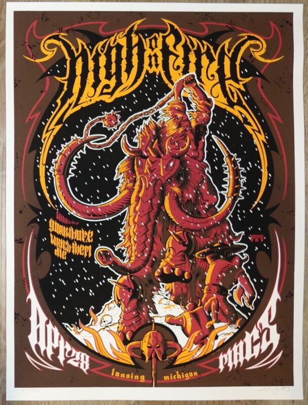 2006 High on Fire - Lansing Silkscreen Concert Poster S/N by Mike Saputo