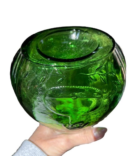 Antique Reproduction Jenny Lind Empire Glass Calabash Style Flask Globe Bottle