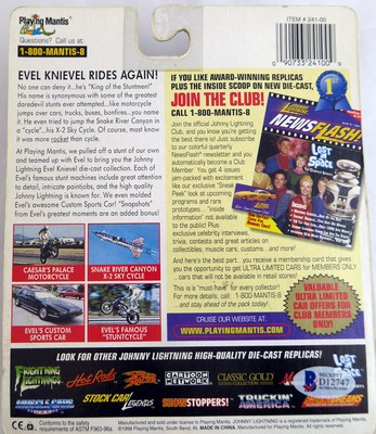 Evel Knievel Autographed 1998 Stuntman Die-cast X-2 Sky Cycle Beckett 128207