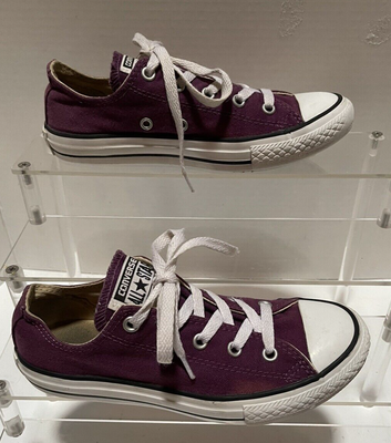 Converse All Star Sneakers Shoes Purple Lace Up Low Top Jr. Sz 2