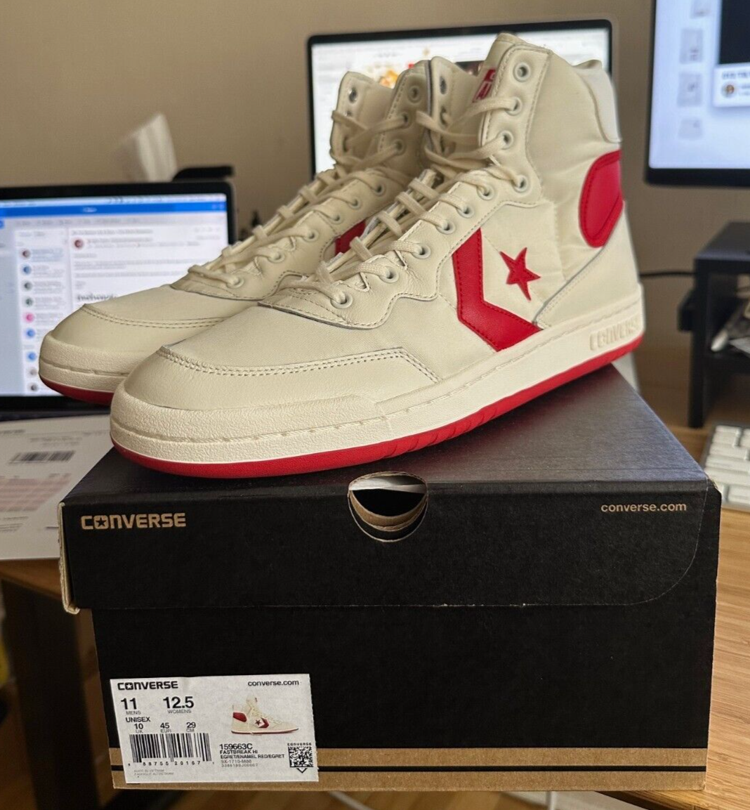 Pre-owned Converse Fastbreak Hi 'enamel Red' 159663c Brand In Box Men's Size 11 In White