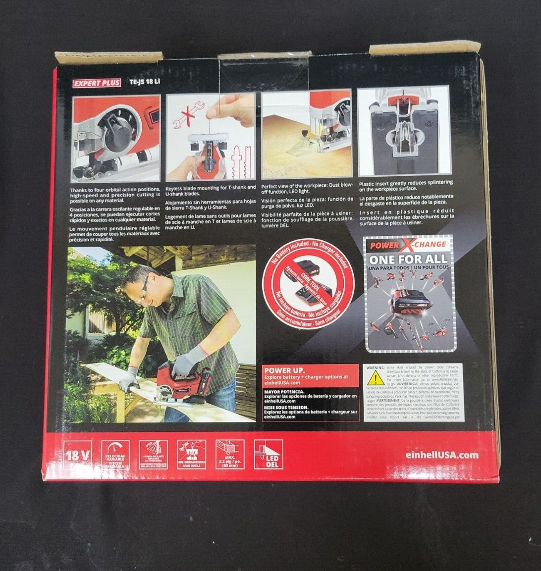 Einhell TE-JS 18 Li Power X-Change 18-Volt Cordless 2400-SPM Jigsaw  TOOL ONLY