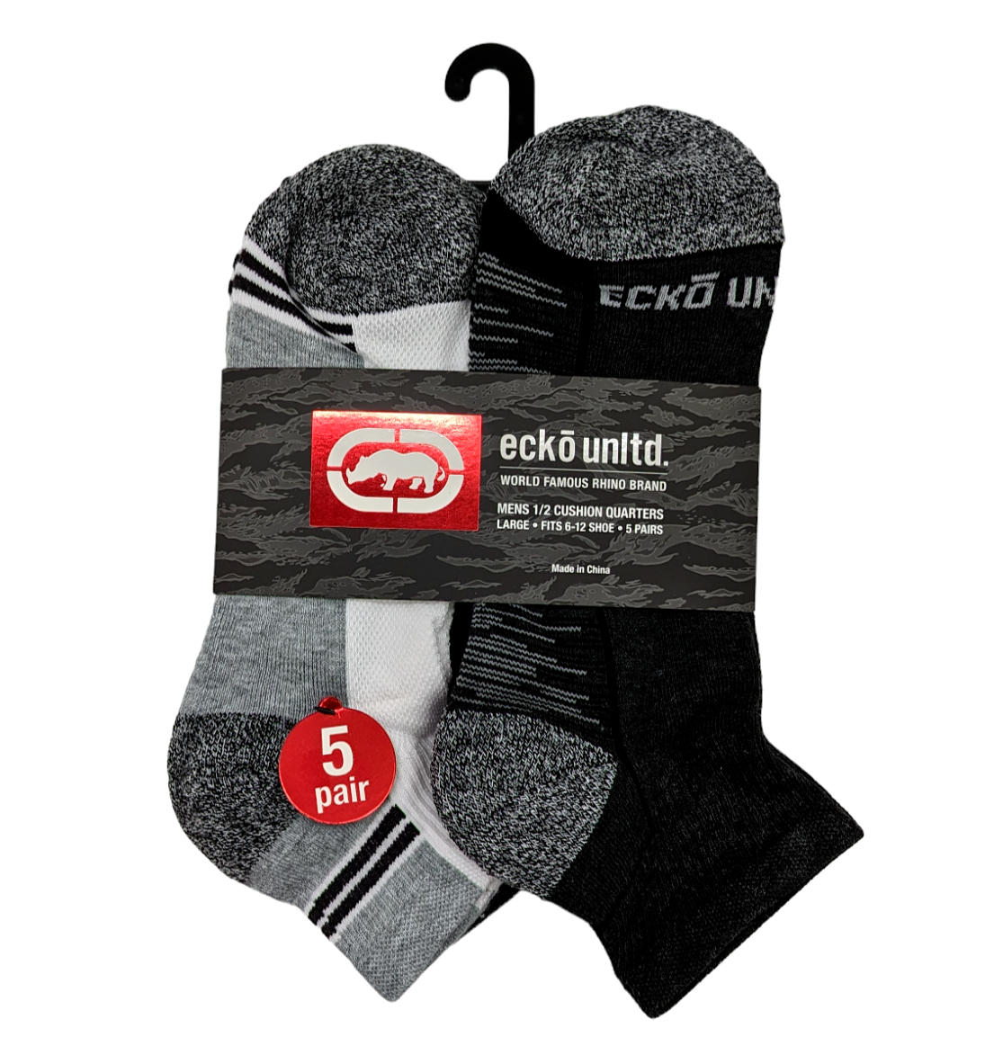 Cushioned Foot Bottom Large 5-pair