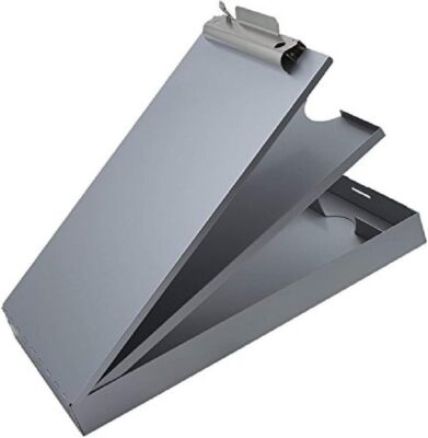 Saunders Recycled Aluminum Clipboard with High Capacity Steel Clip and Storage