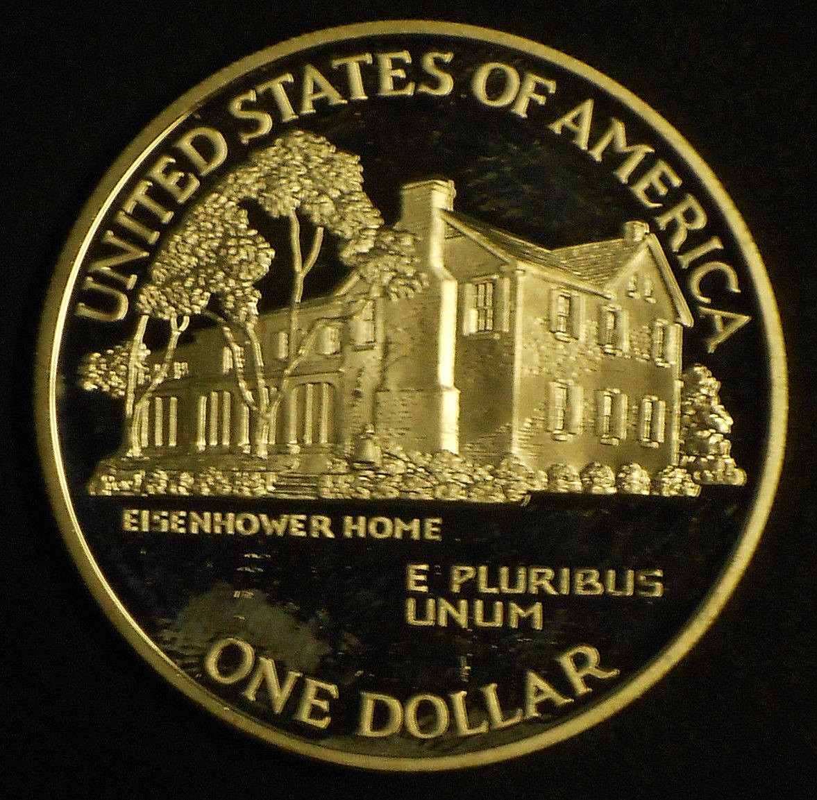 1990-P Eisenhower Commemorative Proof Silver Dollar.